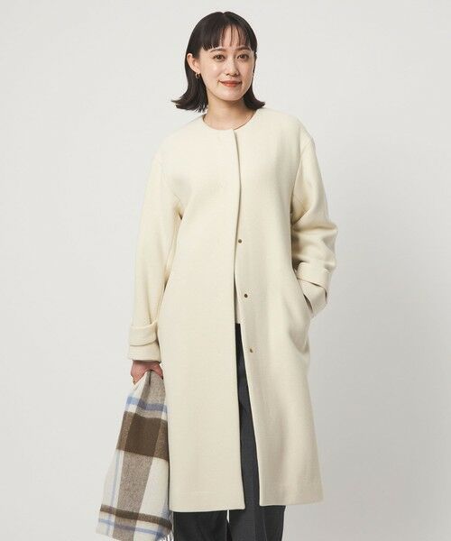 green label relaxing / グリーンレーベル リラクシング その他アウター | ［size SHORTあり］SENTDALE WOOL セントデールウール ノーカラー コート | 詳細2