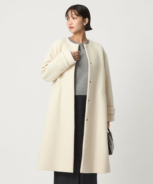 green label relaxing / グリーンレーベル リラクシング その他アウター | ［size SHORTあり］SENTDALE WOOL セントデールウール ノーカラー コート | 詳細1