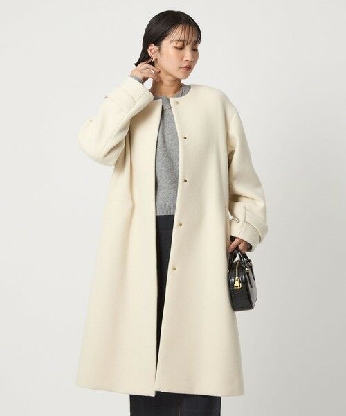 green label relaxing / グリーンレーベル リラクシング その他アウター | ［size SHORTあり］SENTDALE WOOL セントデールウール ノーカラー コート | 詳細2