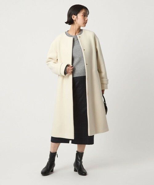 green label relaxing / グリーンレーベル リラクシング その他アウター | ［size SHORTあり］SENTDALE WOOL セントデールウール ノーカラー コート | 詳細9