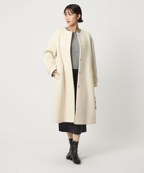 green label relaxing / グリーンレーベル リラクシング その他アウター | ［size SHORTあり］SENTDALE WOOL セントデールウール ノーカラー コート | 詳細10
