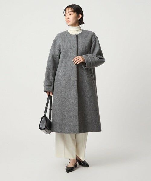 green label relaxing / グリーンレーベル リラクシング その他アウター | ［size SHORTあり］SENTDALE WOOL セントデールウール ノーカラー コート | 詳細9
