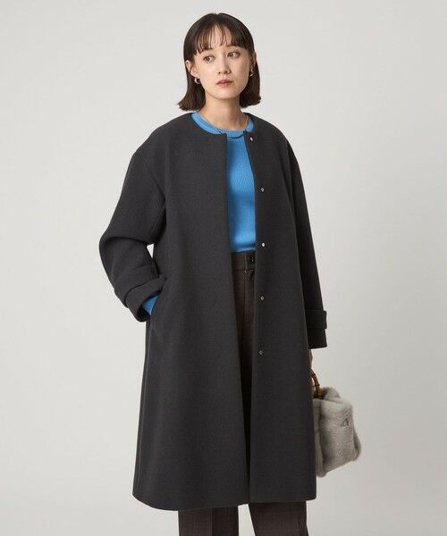 green label relaxing / グリーンレーベル リラクシング その他アウター | ［size SHORTあり］SENTDALE WOOL セントデールウール ノーカラー コート | 詳細15
