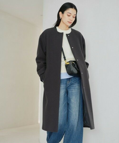 green label relaxing / グリーンレーベル リラクシング その他アウター | ［size SHORTあり］SENTDALE WOOL セントデールウール ノーカラー コート | 詳細12