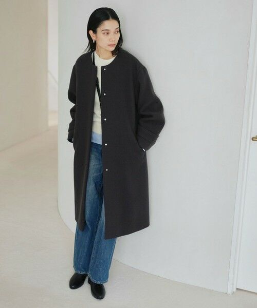 green label relaxing / グリーンレーベル リラクシング その他アウター | ［size SHORTあり］SENTDALE WOOL セントデールウール ノーカラー コート | 詳細14