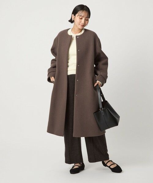 green label relaxing / グリーンレーベル リラクシング その他アウター | ［size SHORTあり］SENTDALE WOOL セントデールウール ノーカラー コート | 詳細30