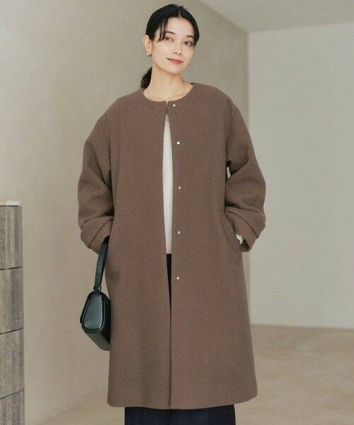 green label relaxing / グリーンレーベル リラクシング その他アウター | ［size SHORTあり］SENTDALE WOOL セントデールウール ノーカラー コート | 詳細22