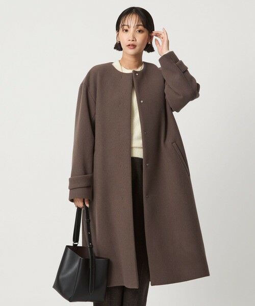 green label relaxing / グリーンレーベル リラクシング その他アウター | ［size SHORTあり］SENTDALE WOOL セントデールウール ノーカラー コート | 詳細25