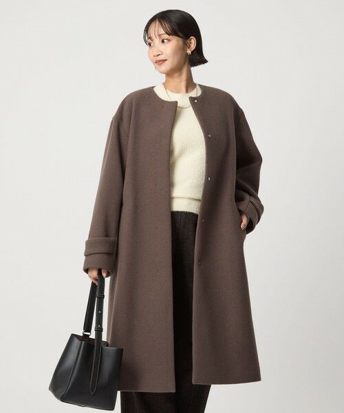 green label relaxing / グリーンレーベル リラクシング その他アウター | ［size SHORTあり］SENTDALE WOOL セントデールウール ノーカラー コート | 詳細26