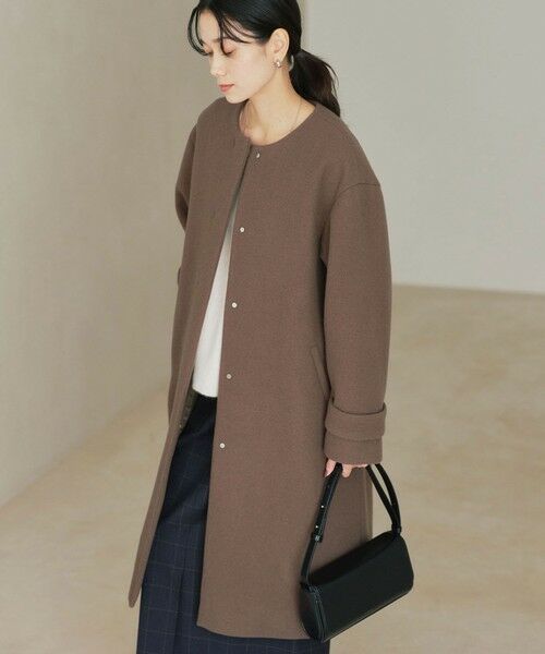 green label relaxing/O[[x NVO msize SHORTnSENTDALE WOOL Zgf[E[ m[J[ R[g DK. BROWN S(36)