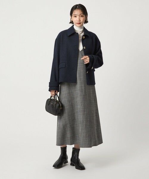 green label relaxing / グリーンレーベル リラクシング その他アウター | ヘリンボーン 襟付き ショート ジャケット コート | 詳細3