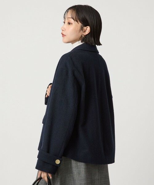 green label relaxing / グリーンレーベル リラクシング その他アウター | ヘリンボーン 襟付き ショート ジャケット コート | 詳細1