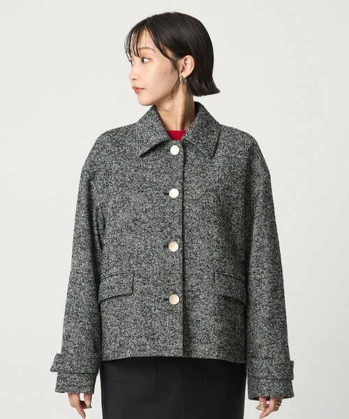 green label relaxing / グリーンレーベル リラクシング その他アウター | ヘリンボーン 襟付き ショート ジャケット コート | 詳細23