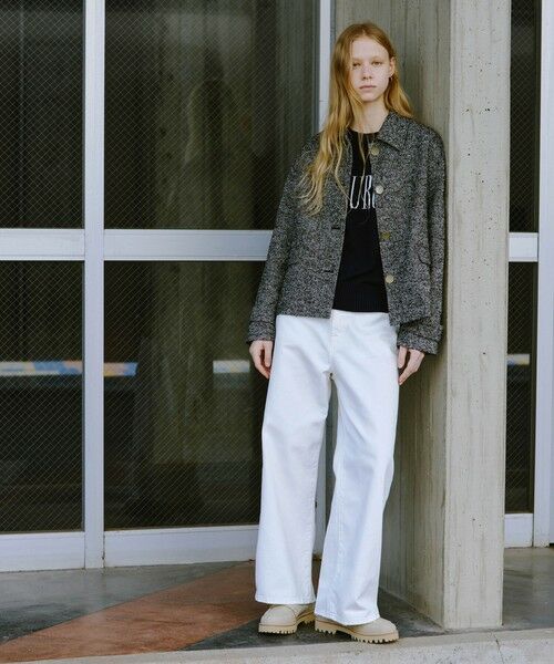 green label relaxing / グリーンレーベル リラクシング その他アウター | ヘリンボーン 襟付き ショート ジャケット コート | 詳細16