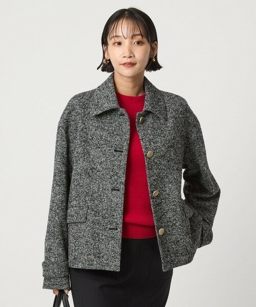 green label relaxing / グリーンレーベル リラクシング その他アウター | ヘリンボーン 襟付き ショート ジャケット コート | 詳細17