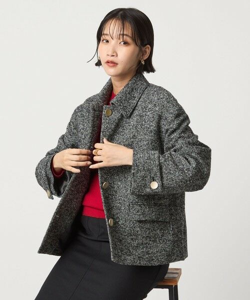 green label relaxing / グリーンレーベル リラクシング その他アウター | ヘリンボーン 襟付き ショート ジャケット コート | 詳細18