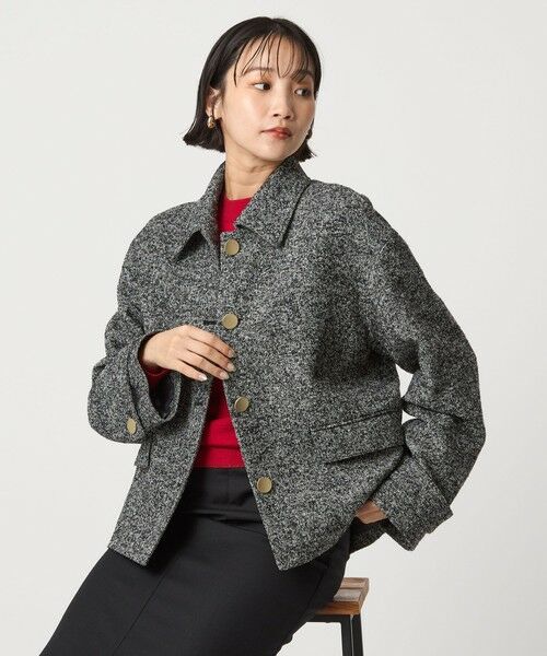 green label relaxing / グリーンレーベル リラクシング その他アウター | ヘリンボーン 襟付き ショート ジャケット コート | 詳細19