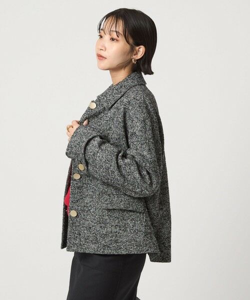green label relaxing / グリーンレーベル リラクシング その他アウター | ヘリンボーン 襟付き ショート ジャケット コート | 詳細20