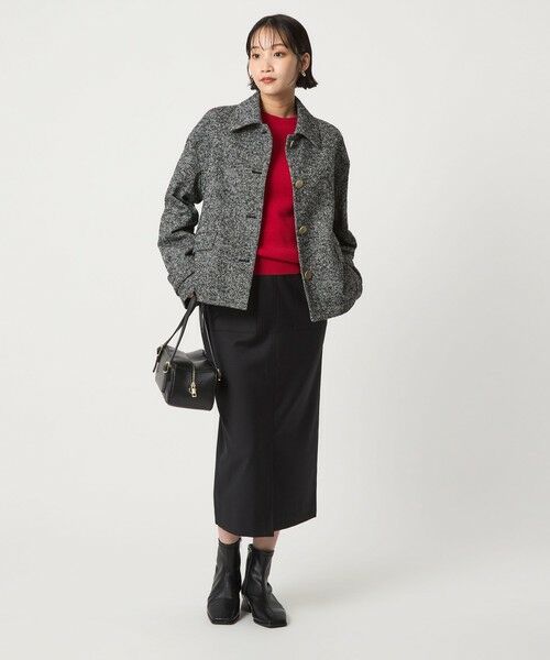 green label relaxing / グリーンレーベル リラクシング その他アウター | ヘリンボーン 襟付き ショート ジャケット コート | 詳細21