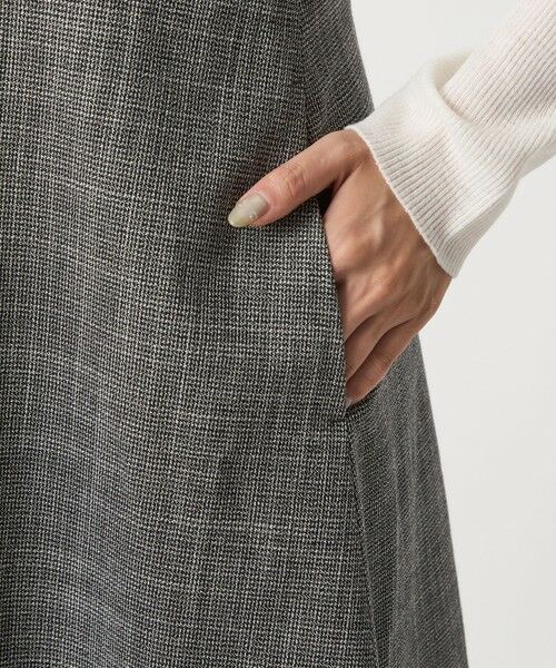 green label relaxing / グリーンレーベル リラクシング ロング・マキシ丈ワンピース | ［size SHORTあり］TWEEDY  ツイーディー Vネック フレア ジャンパースカート | 詳細10