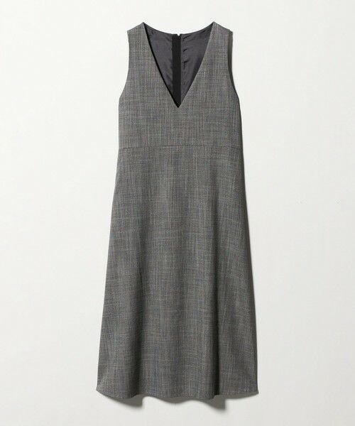 green label relaxing / グリーンレーベル リラクシング ロング・マキシ丈ワンピース | ［size SHORTあり］TWEEDY  ツイーディー Vネック フレア ジャンパースカート | 詳細12