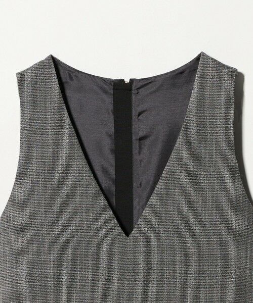 green label relaxing / グリーンレーベル リラクシング ロング・マキシ丈ワンピース | ［size SHORTあり］TWEEDY  ツイーディー Vネック フレア ジャンパースカート | 詳細14