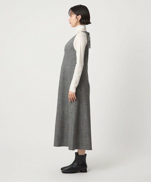 green label relaxing / グリーンレーベル リラクシング ロング・マキシ丈ワンピース | ［size SHORTあり］TWEEDY  ツイーディー Vネック フレア ジャンパースカート | 詳細5