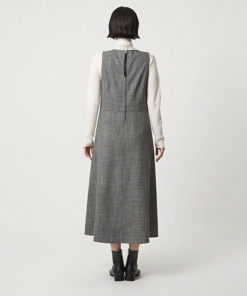 green label relaxing / グリーンレーベル リラクシング ロング・マキシ丈ワンピース | ［size SHORTあり］TWEEDY  ツイーディー Vネック フレア ジャンパースカート | 詳細6