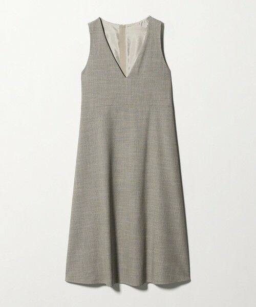 green label relaxing / グリーンレーベル リラクシング ロング・マキシ丈ワンピース | ［size SHORTあり］TWEEDY  ツイーディー Vネック フレア ジャンパースカート | 詳細21
