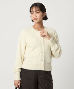green label relaxing / グリーンレーベル リラクシング カーディガン・ボレロ | フラッフ フェザーヤーン ニット カーディガン