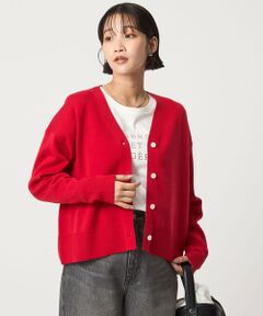 green label relaxing / グリーンレーベル リラクシング カーディガン・ボレロ | ウール スムース Vネック カーディガン ウォッシャブル