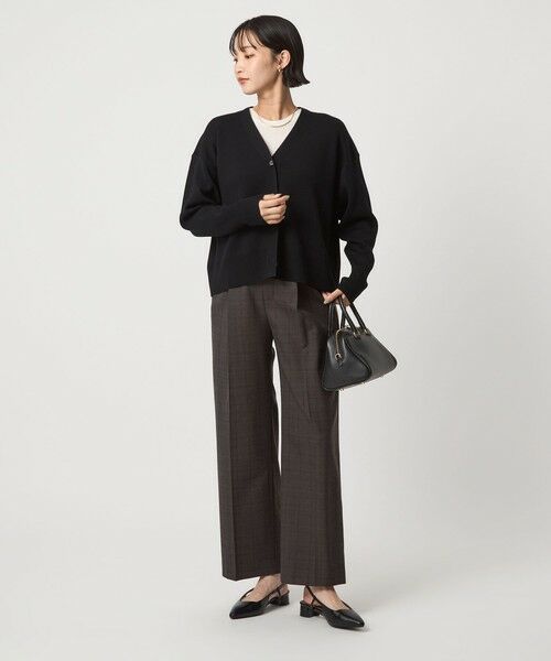 green label relaxing / グリーンレーベル リラクシング カーディガン・ボレロ | ウール スムース Vネック カーディガン ウォッシャブル | 詳細3