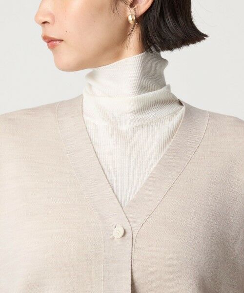 green label relaxing / グリーンレーベル リラクシング カーディガン・ボレロ | ウール スムース Vネック カーディガン ウォッシャブル | 詳細20