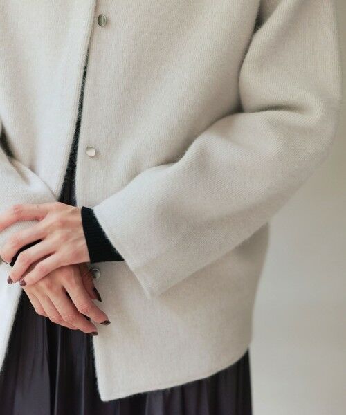 green label relaxing / グリーンレーベル リラクシング カーディガン・ボレロ | ［size SHORTあり］FOXブレンド セッケツ ノーカラー カーディガン | 詳細2