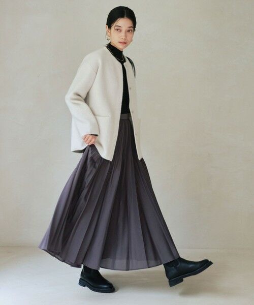 green label relaxing / グリーンレーベル リラクシング カーディガン・ボレロ | ［size SHORTあり］FOXブレンド セッケツ ノーカラー カーディガン | 詳細5