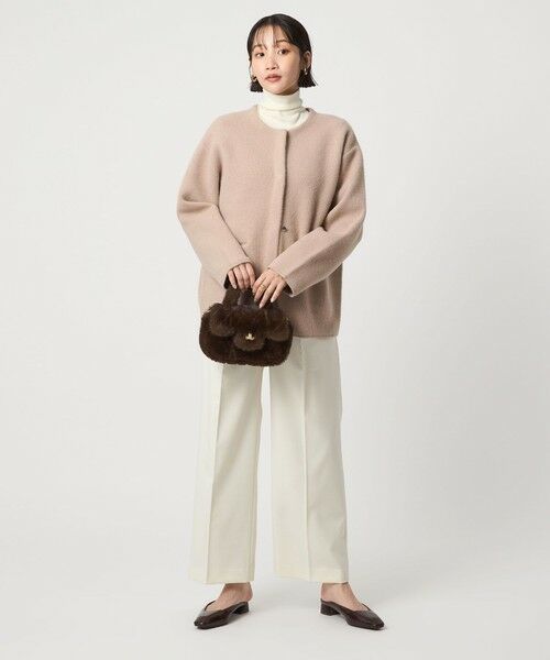 green label relaxing / グリーンレーベル リラクシング カーディガン・ボレロ | ［size SHORTあり］FOXブレンド セッケツ ノーカラー カーディガン | 詳細14