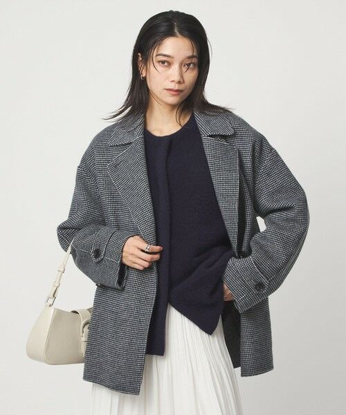 green label relaxing / グリーンレーベル リラクシング カーディガン・ボレロ | ［size SHORTあり］FOXブレンド セッケツ ノーカラー カーディガン | 詳細19