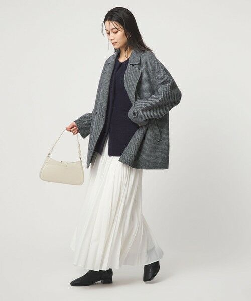 green label relaxing / グリーンレーベル リラクシング カーディガン・ボレロ | ［size SHORTあり］FOXブレンド セッケツ ノーカラー カーディガン | 詳細23