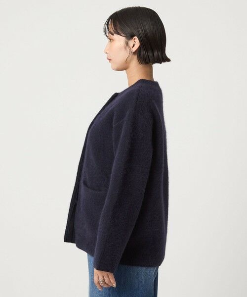 green label relaxing / グリーンレーベル リラクシング カーディガン・ボレロ | ［size SHORTあり］FOXブレンド セッケツ ノーカラー カーディガン | 詳細25