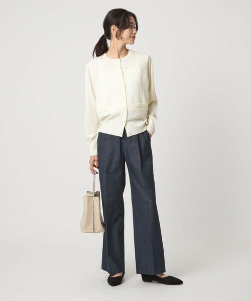 green label relaxing / グリーンレーベル リラクシング カーディガン・ボレロ | ウール クルーネック カーディガン ウォッシャブル | 詳細3