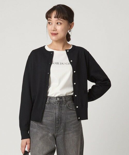 green label relaxing / グリーンレーベル リラクシング カーディガン・ボレロ | ウール クルーネック カーディガン ウォッシャブル | 詳細4