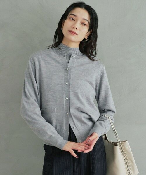 green label relaxing/グリーンレーベル リラクシング ウール クルーネック カーディガン ウォッシャブル LT. GRAY FREE green label relaxing/グリーンレーベル リラクシング ウール クルーネック カーディガン ウォッシャブル LT. GRAY FREE