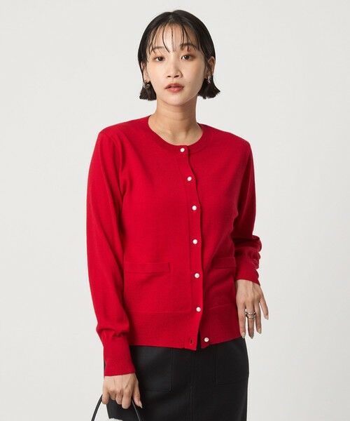 green label relaxing / グリーンレーベル リラクシング カーディガン・ボレロ | ウール クルーネック カーディガン ウォッシャブル | 詳細20