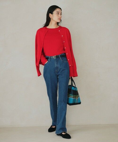 green label relaxing / グリーンレーベル リラクシング カーディガン・ボレロ | ウール クルーネック カーディガン ウォッシャブル | 詳細18