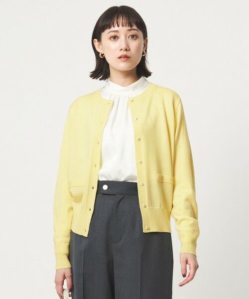 green label relaxing / グリーンレーベル リラクシング カーディガン・ボレロ | ウール クルーネック カーディガン ウォッシャブル | 詳細23