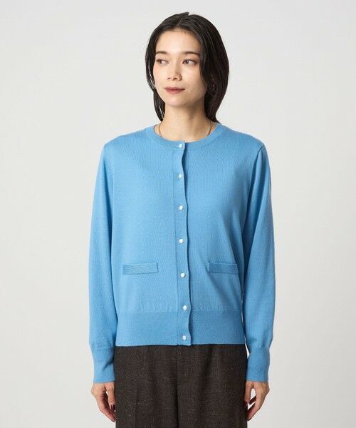 green label relaxing / グリーンレーベル リラクシング カーディガン・ボレロ | ウール クルーネック カーディガン ウォッシャブル | 詳細28