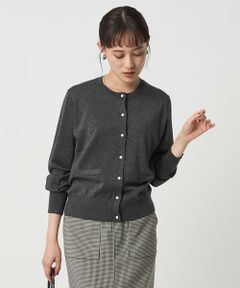 green label relaxing / グリーンレーベル リラクシング カーディガン・ボレロ | ラメ クルーネック ニット カーディガン ウォッシャブル