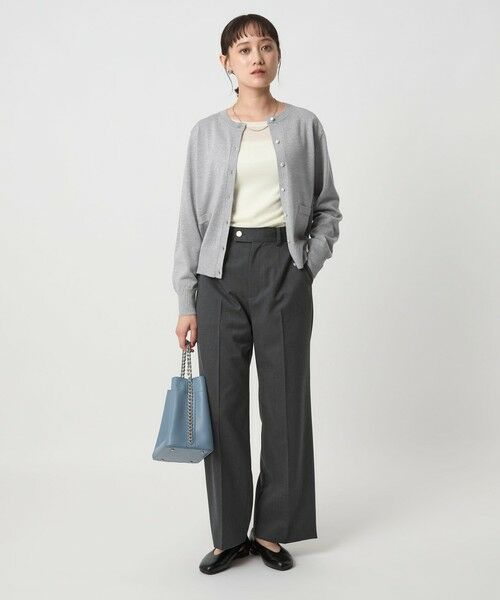 green label relaxing / グリーンレーベル リラクシング カーディガン・ボレロ | ラメ クルーネック ニット カーディガン ウォッシャブル | 詳細2