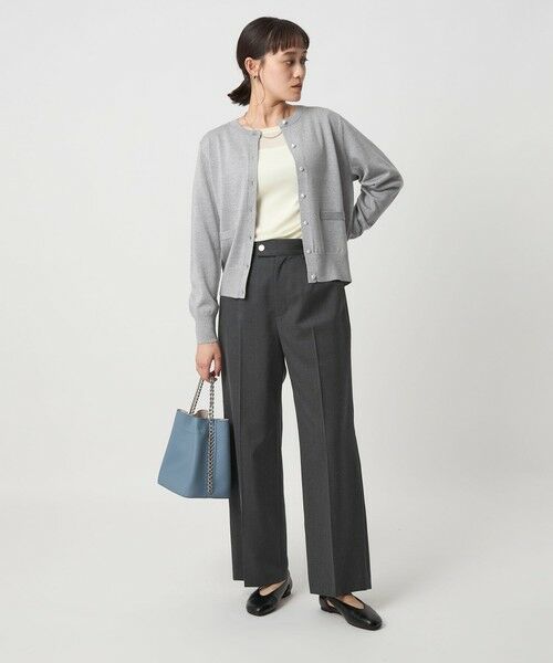 green label relaxing / グリーンレーベル リラクシング カーディガン・ボレロ | ラメ クルーネック ニット カーディガン ウォッシャブル | 詳細3