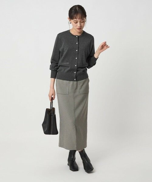 green label relaxing / グリーンレーベル リラクシング カーディガン・ボレロ | ラメ クルーネック ニット カーディガン ウォッシャブル | 詳細10